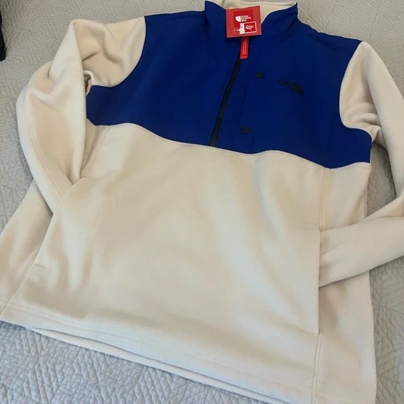 The North Face Blue and White Fleece Jacket - Picture 4 of 8